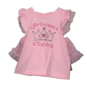 DDG Darling Princess In Training 2 Piece 3/6 months striped‎ Shorts Set